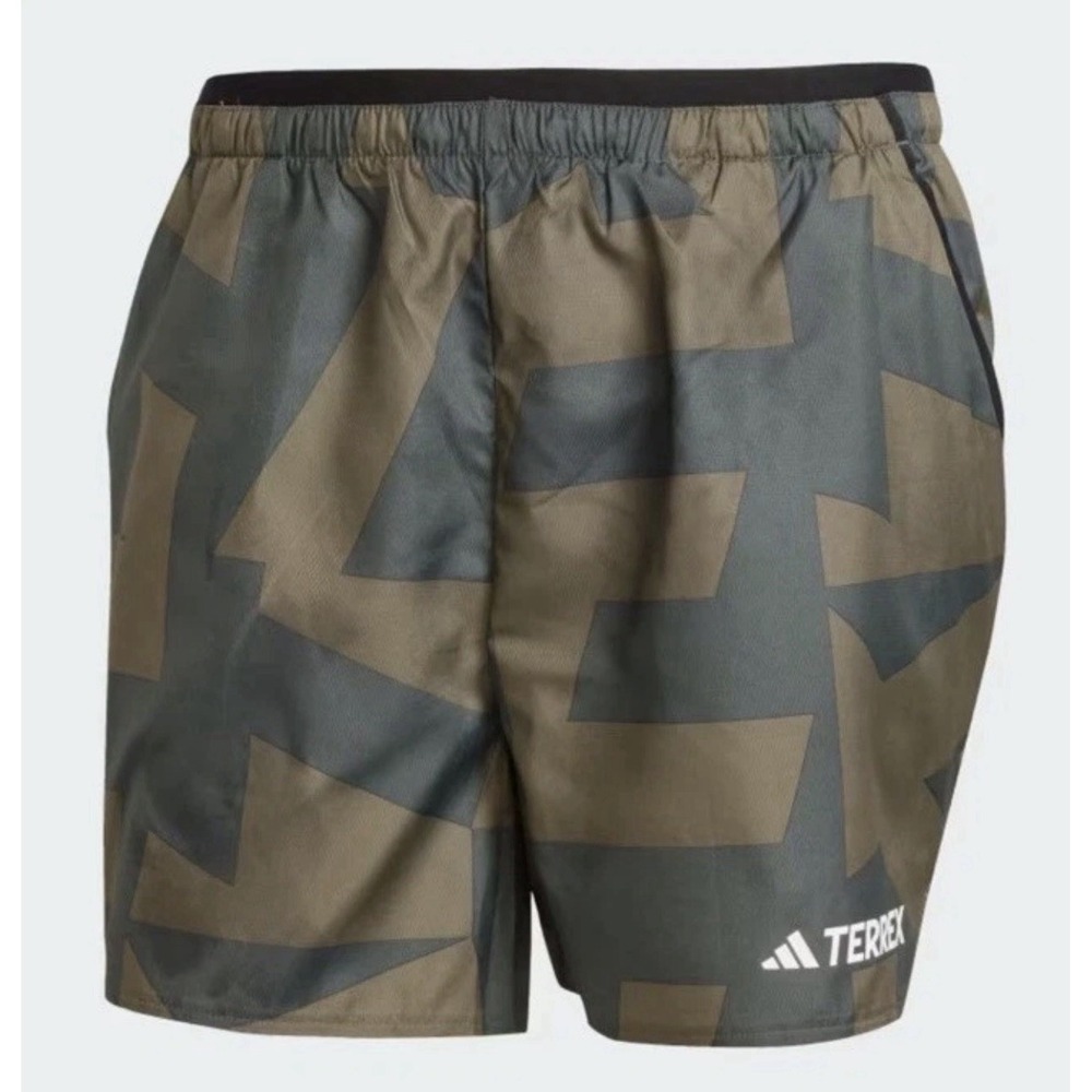 *NWT Adidas TERREX Multi Light Running Shorts Green Men Size XL 5" Inseam JF1250